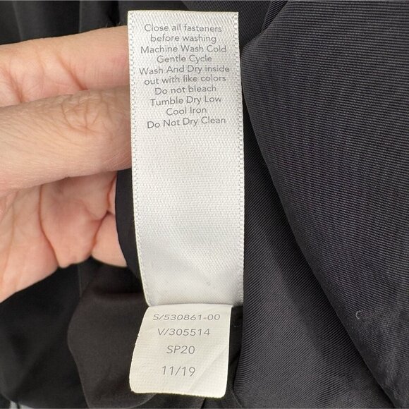 Athleta Women's Acadia Jacket Size Small Black Snap Front Water Repellent - Picture 6 of 8